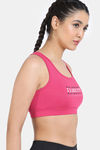 Zelocity Quick Dry Racerback Sports Bra - Viva Magenta — thumbnail 3